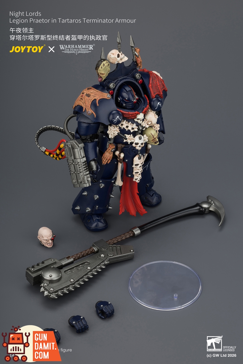 JoyToy JT04384 1/18 Warhammer The Horus Heresy Night Lords Legion Praetor in Tartaros Terminator Armour - View 12 JoyToy JT04384 1/18 Warhammer The Horus Heresy Night Lords Legion Praetor in Tartaros Terminator Armour - View 12