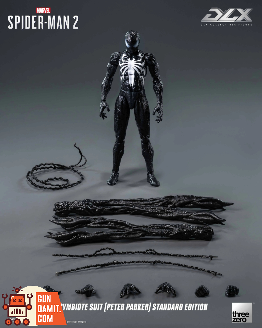 Threezero 3Z0966 Marvel’s Spider-Man 2 DLX Spider-Man Symbiote Suit (Peter Parker) Standard Ver. - View 2 Threezero 3Z0966 Marvel’s Spider-Man 2 DLX Spider-Man Symbiote Suit (Peter Parker) Standard Ver. - View 2