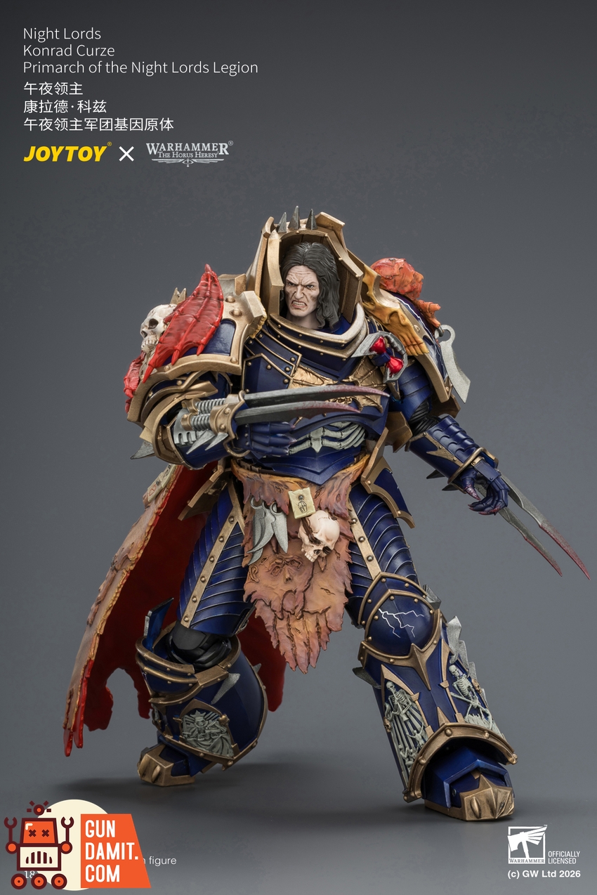 JoyToy JT04674 1/18 Warhammer The Horus Heresy Night Lords Konrad Curze Primarch of the Night Lords Legion - View 3 JoyToy JT04674 1/18 Warhammer The Horus Heresy Night Lords Konrad Curze Primarch of the Night Lords Legion - View 3
