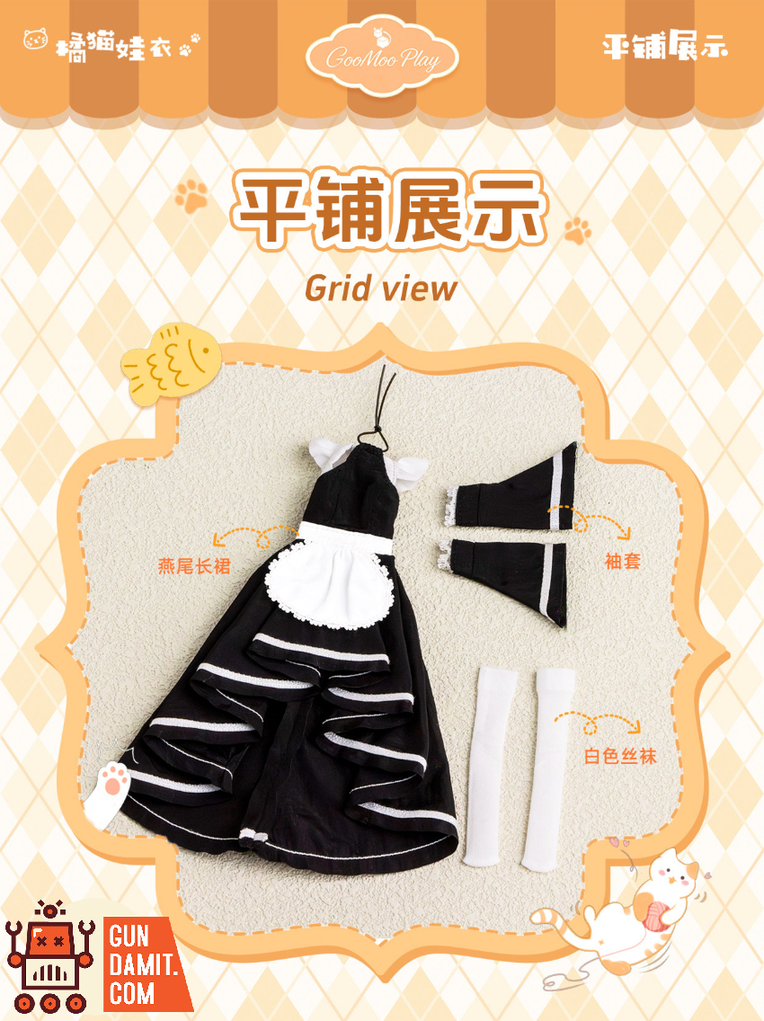 GOOMOO PLAY 1/12 GM-N-003 European Manor Maid Outfit Set White Bell Covenant - View 14 GOOMOO PLAY 1/12 GM-N-003 European Manor Maid Outfit Set White Bell Covenant - View 14