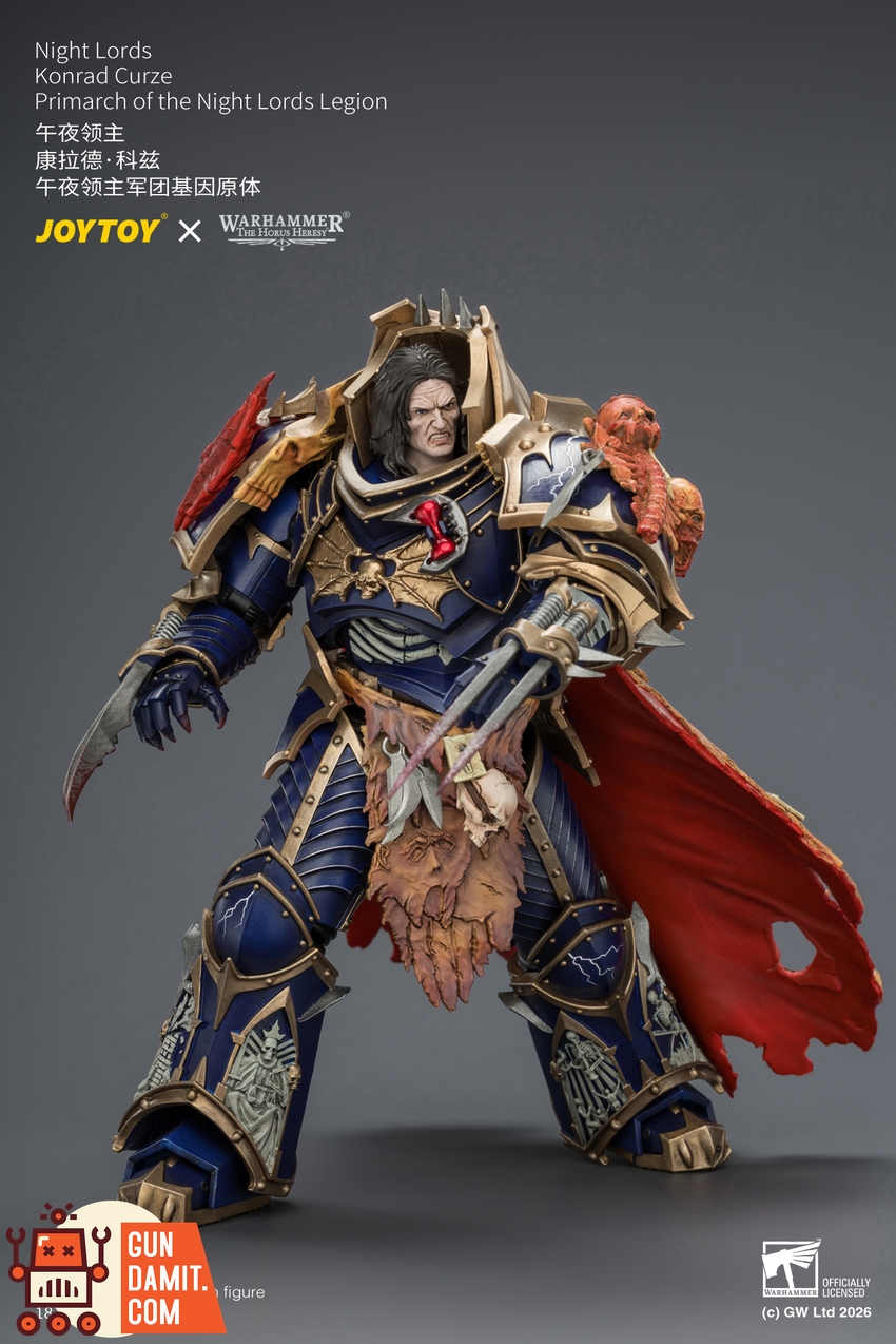 JoyToy JT04674 1/18 Warhammer The Horus Heresy Night Lords Konrad Curze Primarch of the Night Lords Legion - View 2 JoyToy JT04674 1/18 Warhammer The Horus Heresy Night Lords Konrad Curze Primarch of the Night Lords Legion - View 2