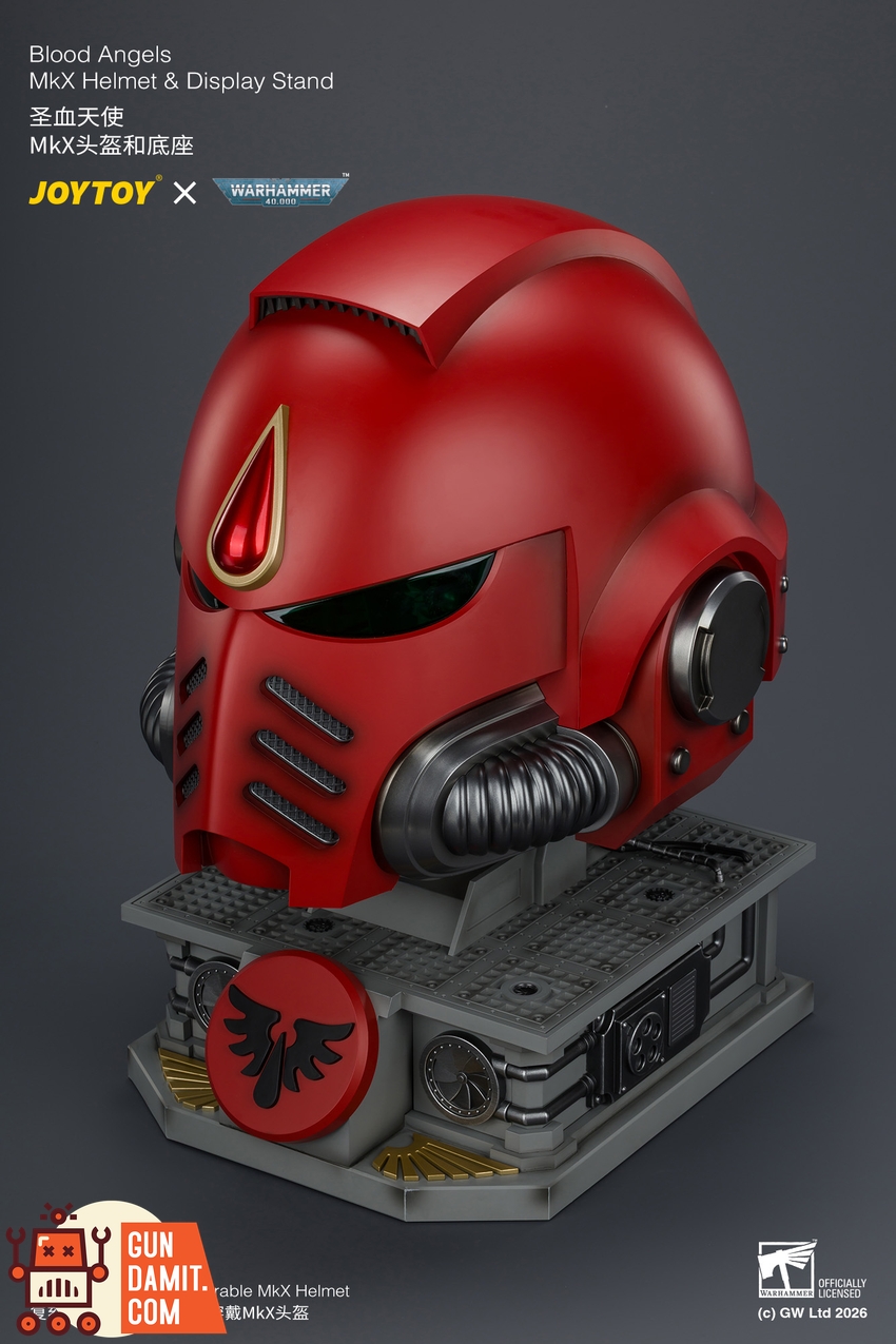 JoyToy JT04919 1/1 Warhammer 40K Blood Angels MkX Helmet & Display Stand - View 10 JoyToy JT04919 1/1 Warhammer 40K Blood Angels MkX Helmet & Display Stand - View 10