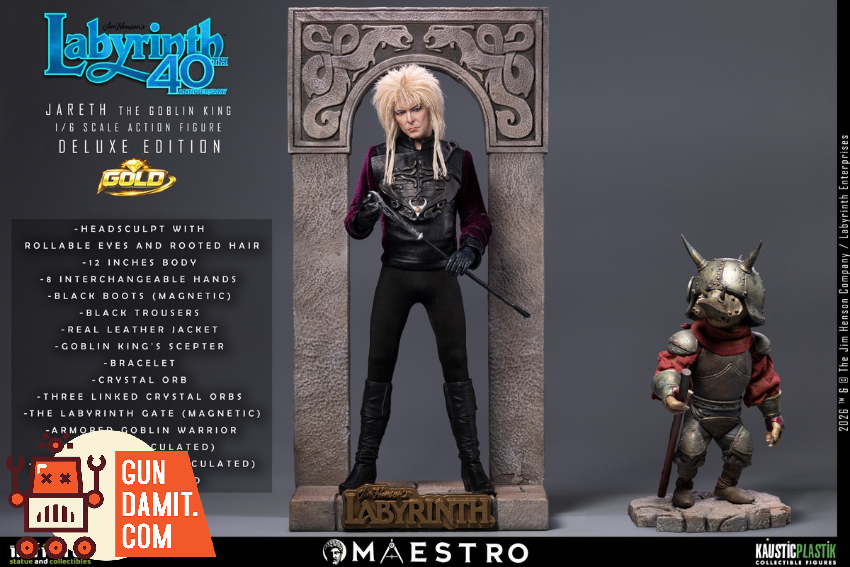 Infinite 1/6 Labyrinth Jareth The Goblin King Deluxe Gold Ver. - View 30 Infinite 1/6 Labyrinth Jareth The Goblin King Deluxe Gold Ver. - View 30