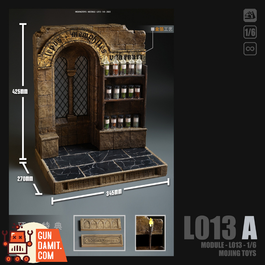 Mojing Toys 1/6 L013A Module Series Medieval Potion Room Scene Diorama - View 4 Mojing Toys 1/6 L013A Module Series Medieval Potion Room Scene Diorama - View 4