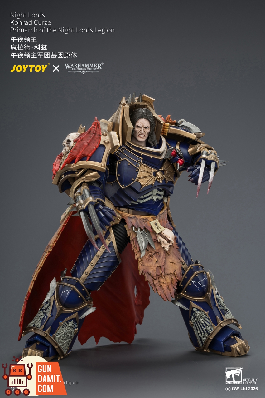 JoyToy JT04674 1/18 Warhammer The Horus Heresy Night Lords Konrad Curze Primarch of the Night Lords Legion - View 7 JoyToy JT04674 1/18 Warhammer The Horus Heresy Night Lords Konrad Curze Primarch of the Night Lords Legion - View 7