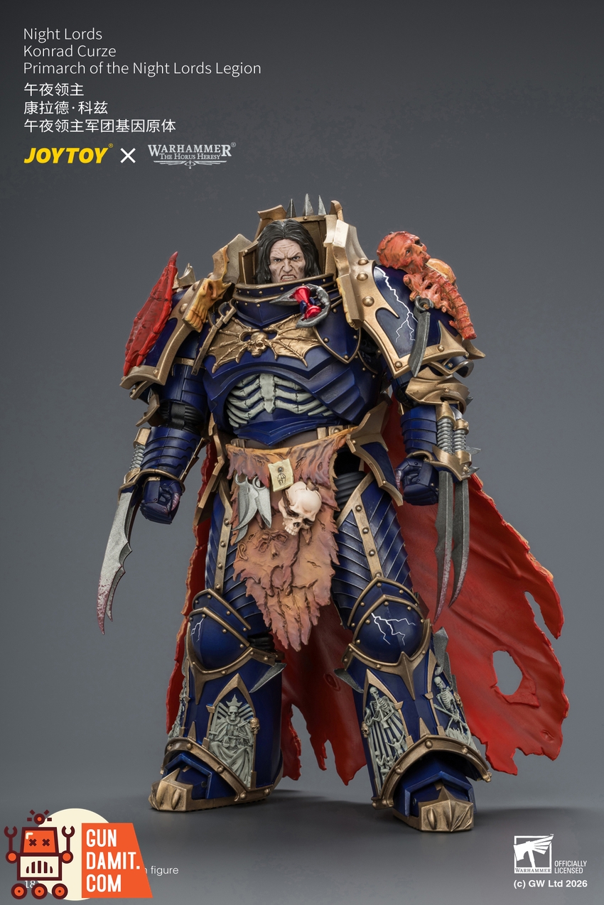 JoyToy JT04674 1/18 Warhammer The Horus Heresy Night Lords Konrad Curze Primarch of the Night Lords Legion - View 17 JoyToy JT04674 1/18 Warhammer The Horus Heresy Night Lords Konrad Curze Primarch of the Night Lords Legion - View 17