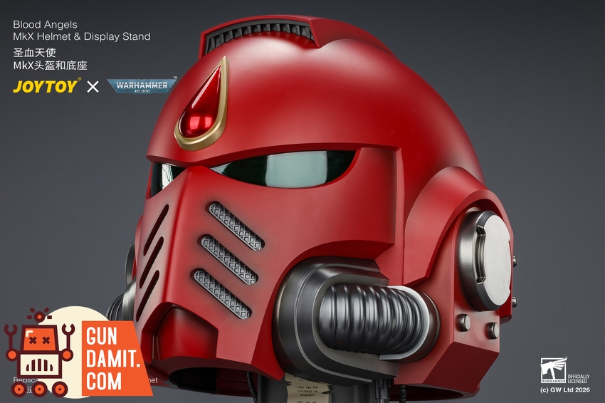 JoyToy JT04919 1/1 Warhammer 40K Blood Angels MkX Helmet & Display Stand - View 25 JoyToy JT04919 1/1 Warhammer 40K Blood Angels MkX Helmet & Display Stand - View 25