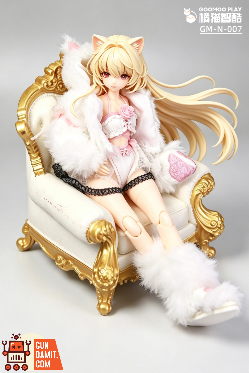 GOOMOO PLAY 1/12 GM-N-007 White Cat Girl Outfit Set - View 11 GOOMOO PLAY 1/12 GM-N-007 White Cat Girl Outfit Set - View 11