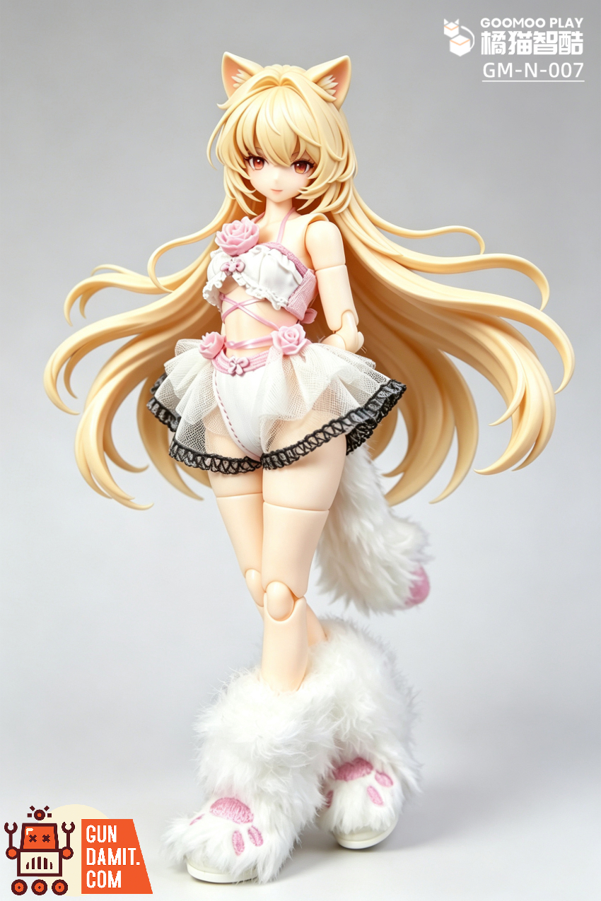 GOOMOO PLAY 1/12 GM-N-007 White Cat Girl Outfit Set - View 4 GOOMOO PLAY 1/12 GM-N-007 White Cat Girl Outfit Set - View 4