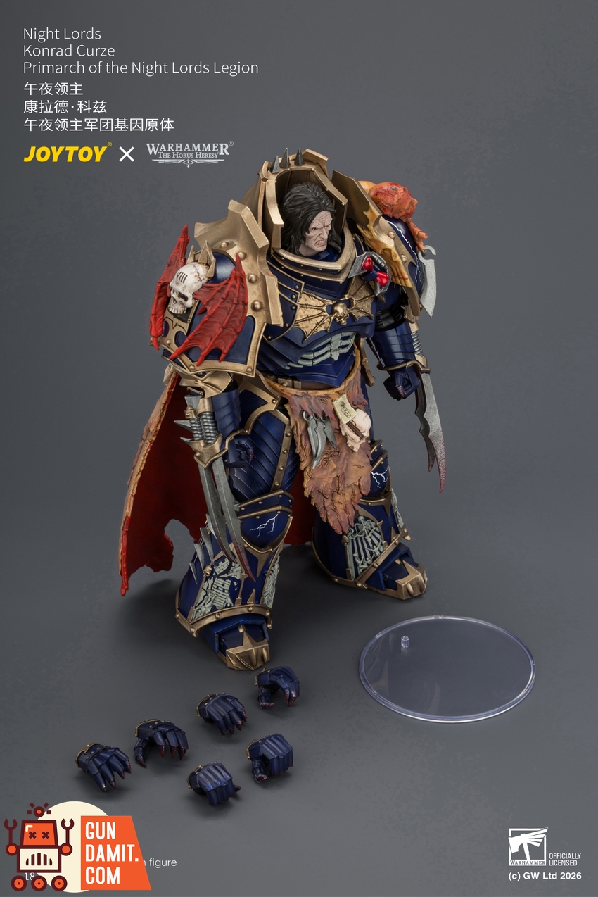 JoyToy JT04674 1/18 Warhammer The Horus Heresy Night Lords Konrad Curze Primarch of the Night Lords Legion - View 21 JoyToy JT04674 1/18 Warhammer The Horus Heresy Night Lords Konrad Curze Primarch of the Night Lords Legion - View 21