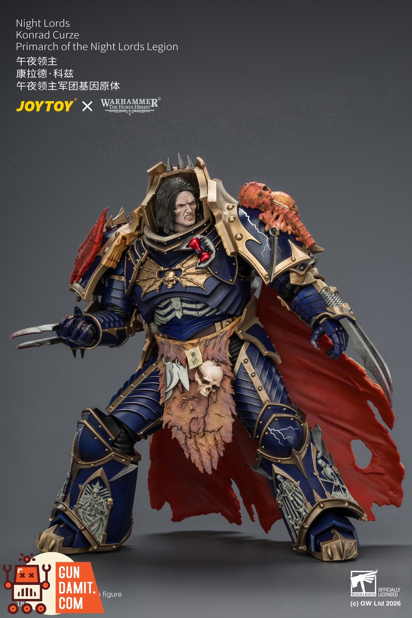 JoyToy JT04674 1/18 Warhammer The Horus Heresy Night Lords Konrad Curze Primarch of the Night Lords Legion - View 20 JoyToy JT04674 1/18 Warhammer The Horus Heresy Night Lords Konrad Curze Primarch of the Night Lords Legion - View 20