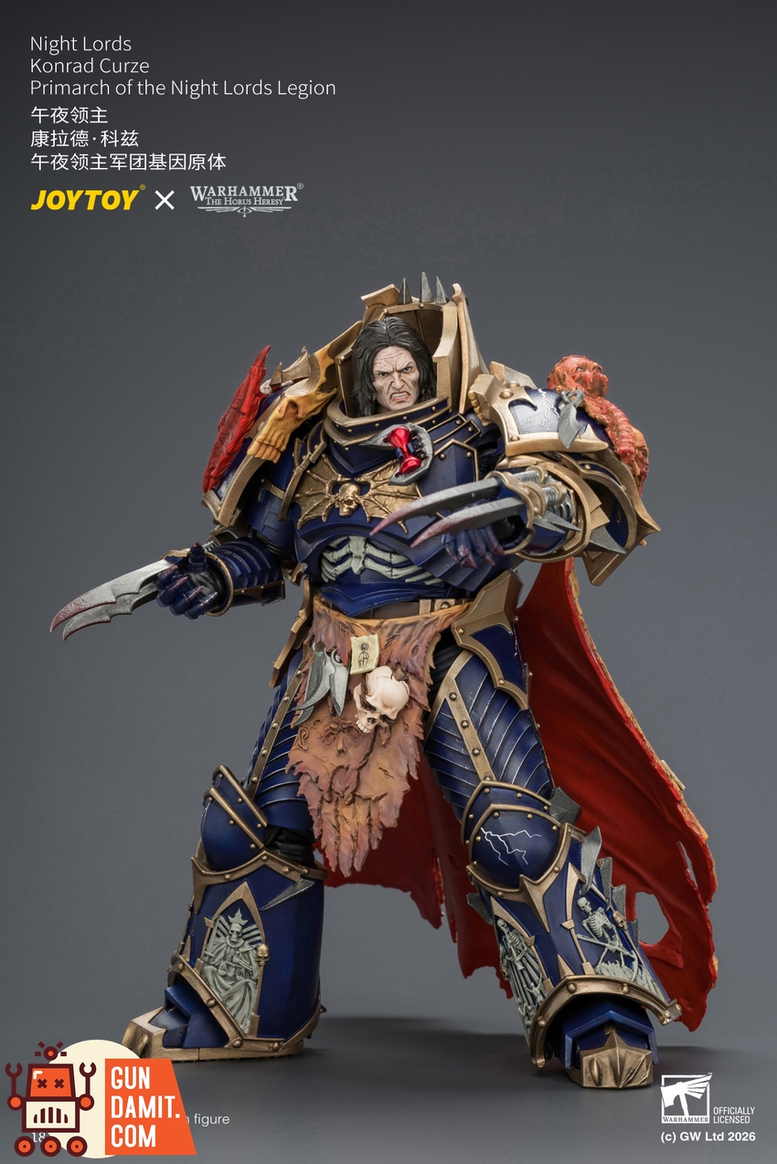 JoyToy JT04674 1/18 Warhammer The Horus Heresy Night Lords Konrad Curze Primarch of the Night Lords Legion - View 5 JoyToy JT04674 1/18 Warhammer The Horus Heresy Night Lords Konrad Curze Primarch of the Night Lords Legion - View 5