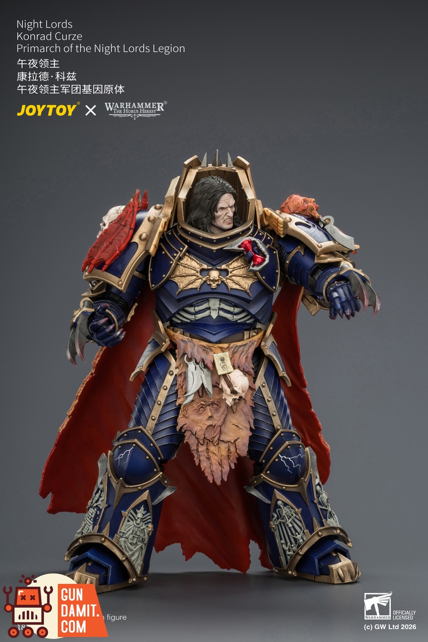 JoyToy JT04674 1/18 Warhammer The Horus Heresy Night Lords Konrad Curze Primarch of the Night Lords Legion - View 4 JoyToy JT04674 1/18 Warhammer The Horus Heresy Night Lords Konrad Curze Primarch of the Night Lords Legion - View 4