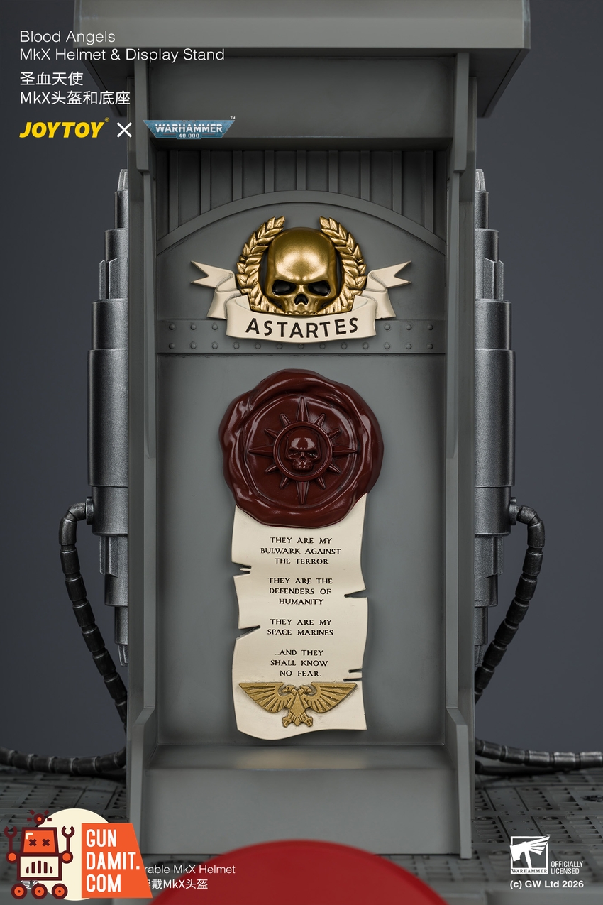 JoyToy JT04919 1/1 Warhammer 40K Blood Angels MkX Helmet & Display Stand - View 22 JoyToy JT04919 1/1 Warhammer 40K Blood Angels MkX Helmet & Display Stand - View 22