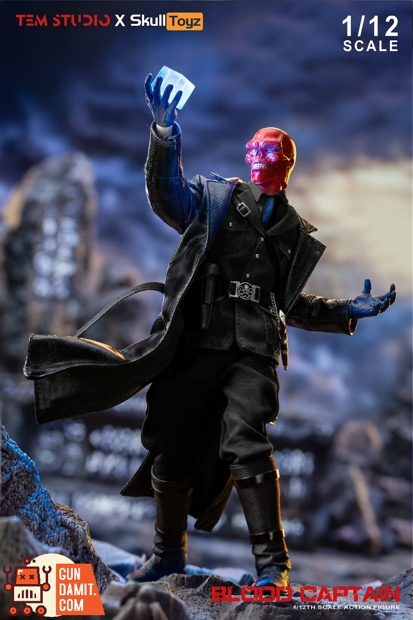 Tem Studio X Skull Toyz 1/12 TEMS007B Red Skull Blood Captain Johann Schmidt Black Uniform Version - View 2 Tem Studio X Skull Toyz 1/12 TEMS007B Red Skull Blood Captain Johann Schmidt Black Uniform Version - View 2