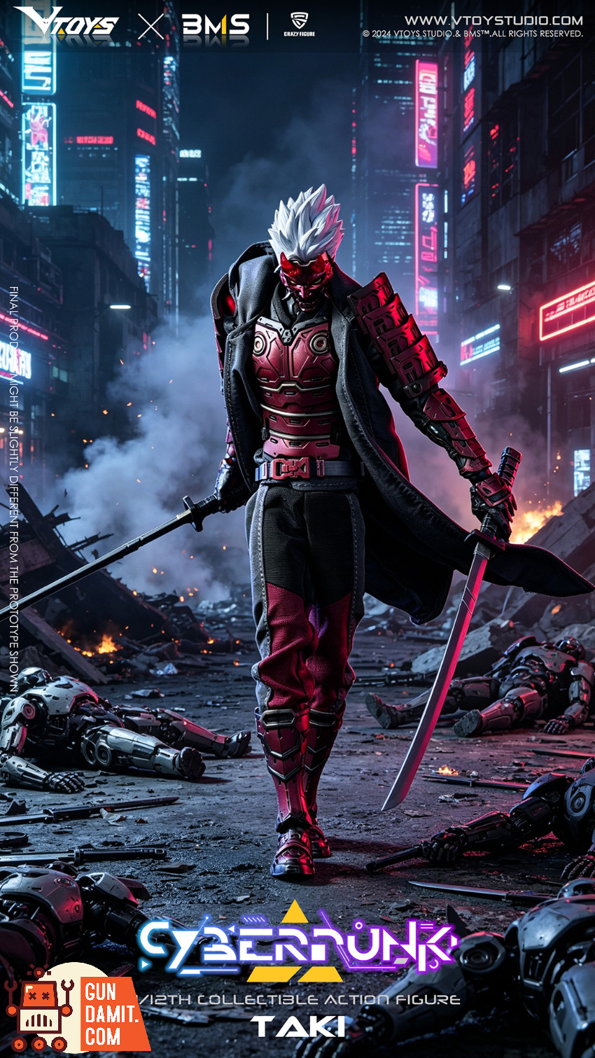 VToys 1/12 VSD012 Cyberpunk Samurai The Crimson Dawn of the Blade WF Limited Ver. - View 2 VToys 1/12 VSD012 Cyberpunk Samurai The Crimson Dawn of the Blade WF Limited Ver. - View 2