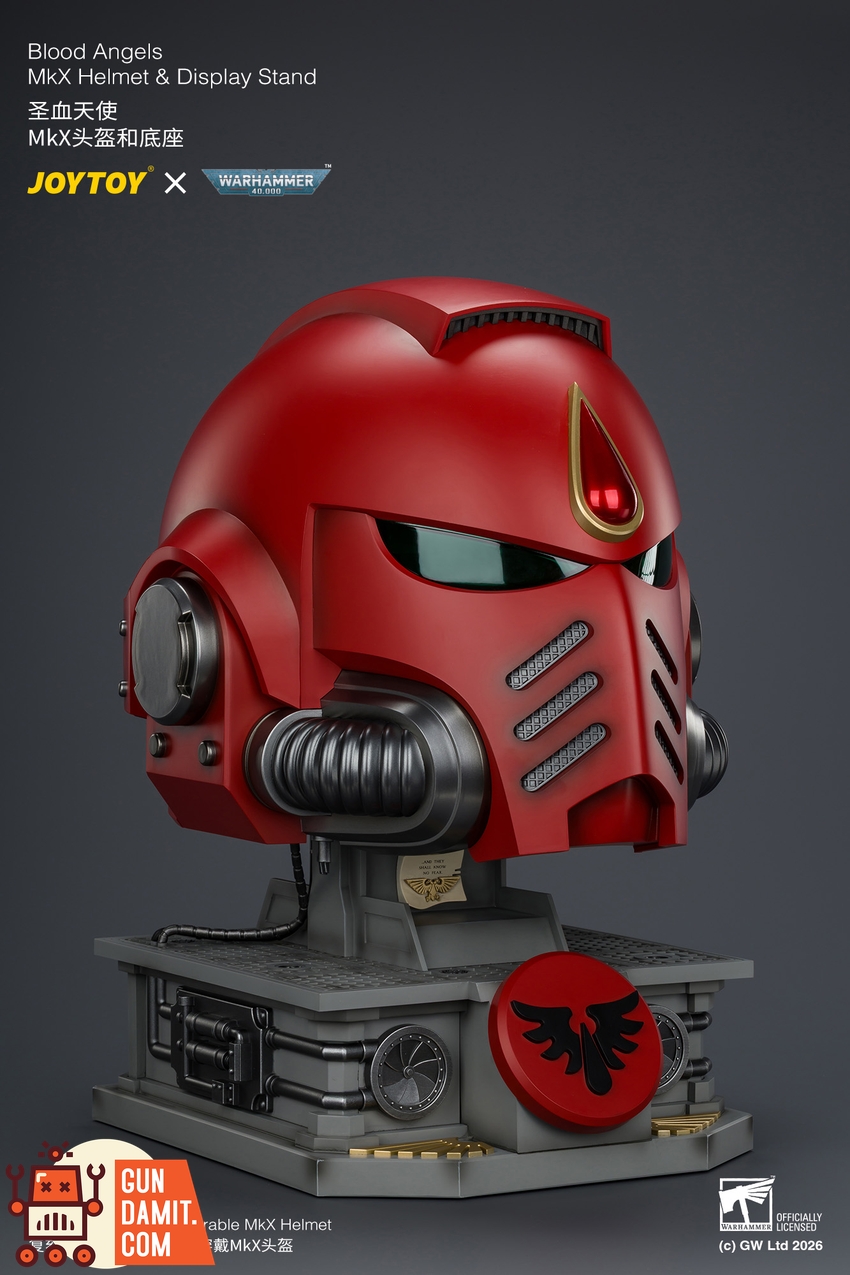 JoyToy JT04919 1/1 Warhammer 40K Blood Angels MkX Helmet & Display Stand - View 3 JoyToy JT04919 1/1 Warhammer 40K Blood Angels MkX Helmet & Display Stand - View 3