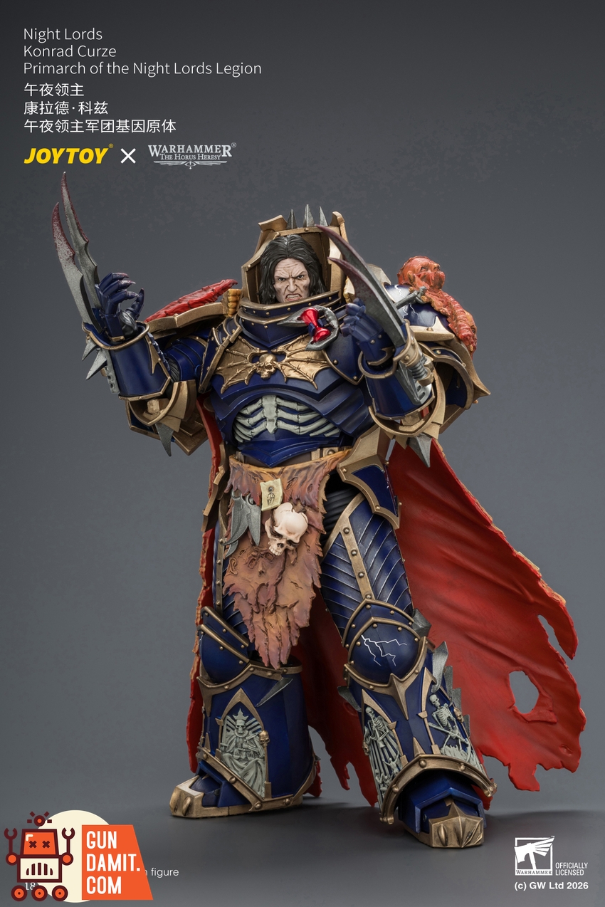JoyToy JT04674 1/18 Warhammer The Horus Heresy Night Lords Konrad Curze Primarch of the Night Lords Legion - View 6 JoyToy JT04674 1/18 Warhammer The Horus Heresy Night Lords Konrad Curze Primarch of the Night Lords Legion - View 6