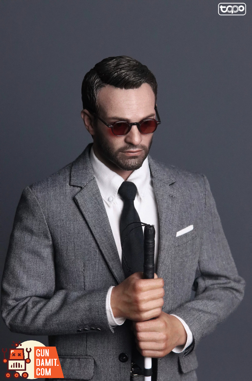 TOPO STUDIO 1/6 TP038 Daredevil Matt Murdock w/ HotToys Head Sculpt Clothing Set - View 8 TOPO STUDIO 1/6 TP038 Daredevil Matt Murdock w/ HotToys Head Sculpt Clothing Set - View 8
