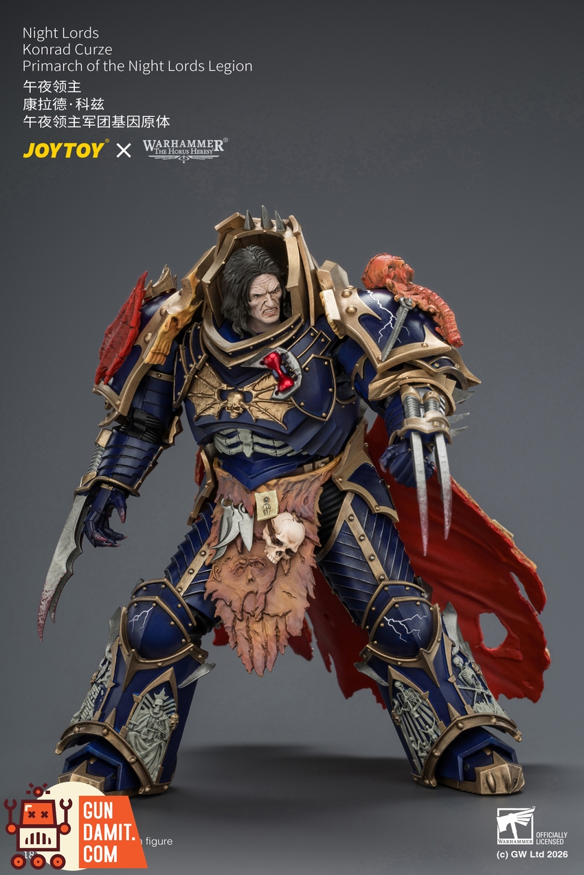JoyToy JT04674 1/18 Warhammer The Horus Heresy Night Lords Konrad Curze Primarch of the Night Lords Legion - View 9 JoyToy JT04674 1/18 Warhammer The Horus Heresy Night Lords Konrad Curze Primarch of the Night Lords Legion - View 9