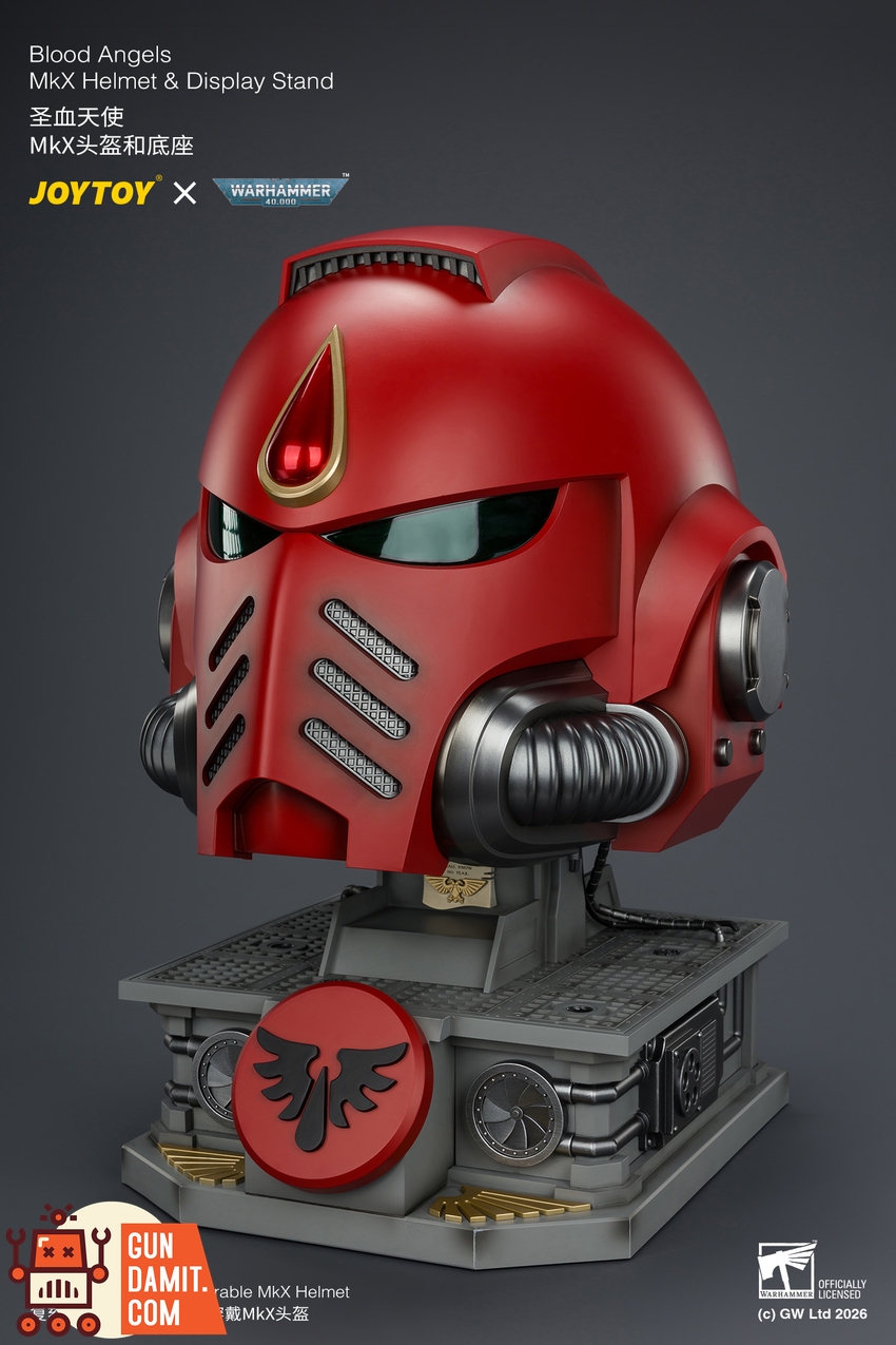 JoyToy JT04919 1/1 Warhammer 40K Blood Angels MkX Helmet & Display Stand - View 29 JoyToy JT04919 1/1 Warhammer 40K Blood Angels MkX Helmet & Display Stand - View 29
