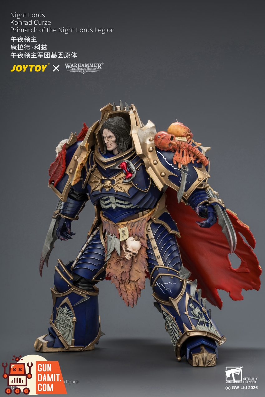 JoyToy JT04674 1/18 Warhammer The Horus Heresy Night Lords Konrad Curze Primarch of the Night Lords Legion - View 8 JoyToy JT04674 1/18 Warhammer The Horus Heresy Night Lords Konrad Curze Primarch of the Night Lords Legion - View 8