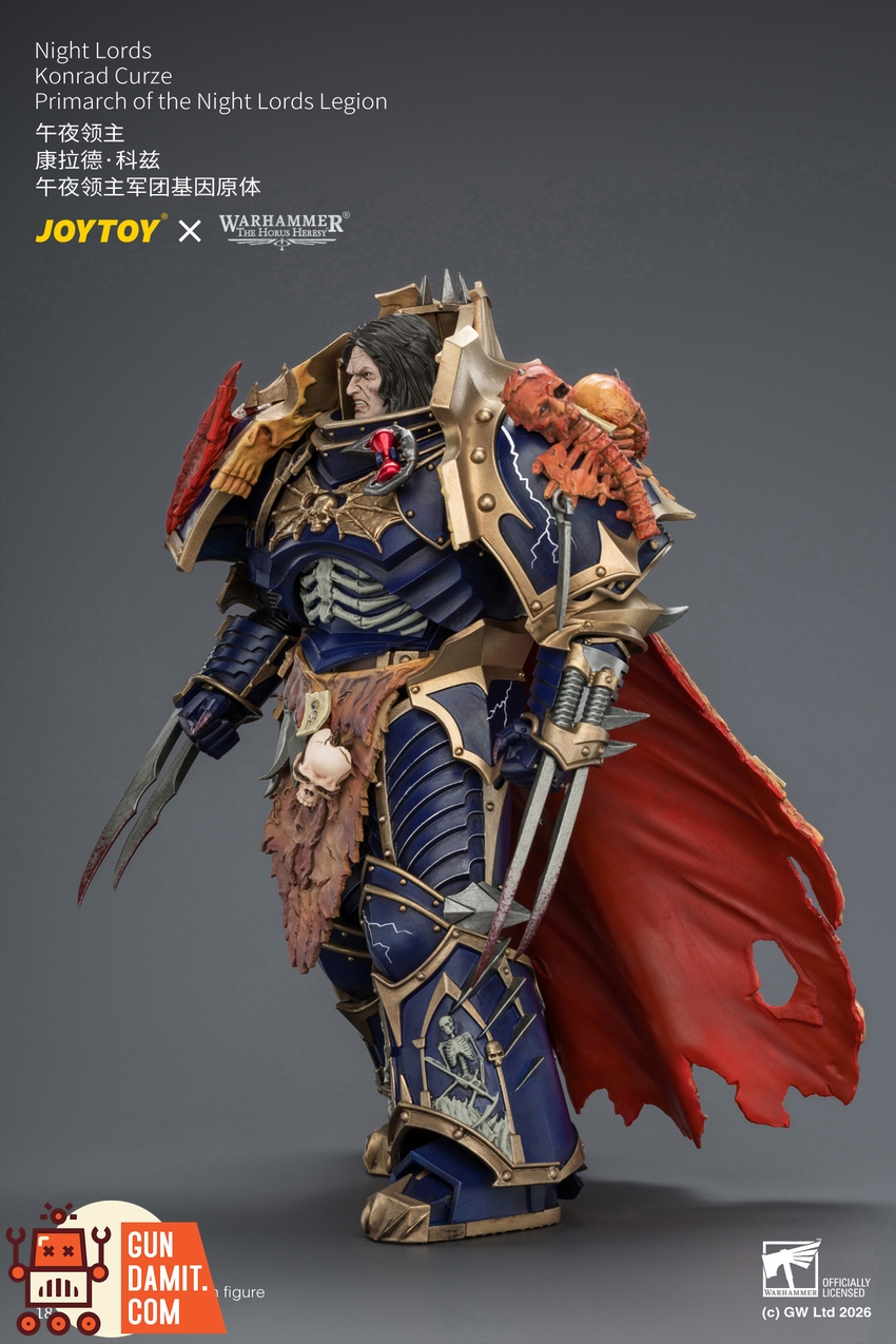 JoyToy JT04674 1/18 Warhammer The Horus Heresy Night Lords Konrad Curze Primarch of the Night Lords Legion - View 10 JoyToy JT04674 1/18 Warhammer The Horus Heresy Night Lords Konrad Curze Primarch of the Night Lords Legion - View 10