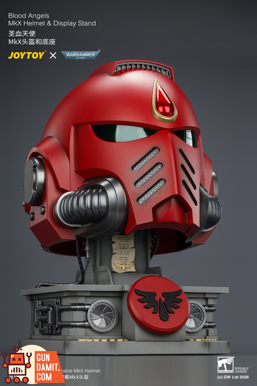 JoyToy JT04919 1/1 Warhammer 40K Blood Angels MkX Helmet & Display Stand - View 26 JoyToy JT04919 1/1 Warhammer 40K Blood Angels MkX Helmet & Display Stand - View 26