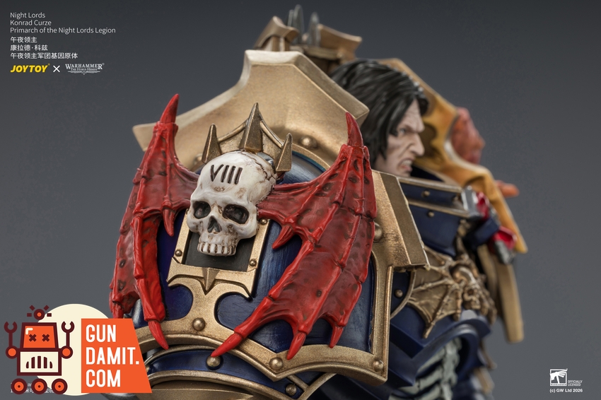 JoyToy JT04674 1/18 Warhammer The Horus Heresy Night Lords Konrad Curze Primarch of the Night Lords Legion - View 23 JoyToy JT04674 1/18 Warhammer The Horus Heresy Night Lords Konrad Curze Primarch of the Night Lords Legion - View 23