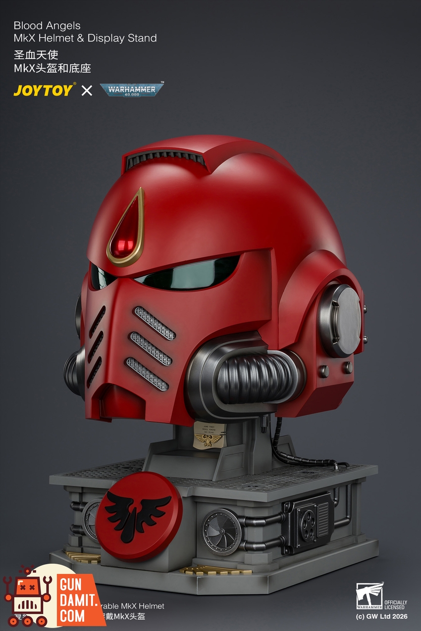 JoyToy JT04919 1/1 Warhammer 40K Blood Angels MkX Helmet & Display Stand - View 2 JoyToy JT04919 1/1 Warhammer 40K Blood Angels MkX Helmet & Display Stand - View 2