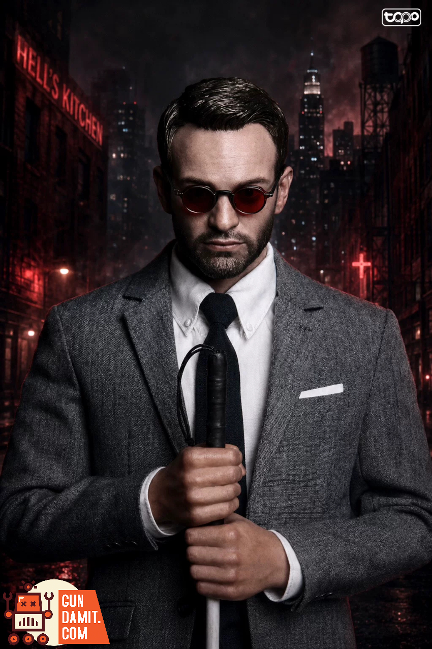TOPO STUDIO 1/6 TP038 Daredevil Matt Murdock w/ HotToys Head Sculpt Clothing Set - View 5 TOPO STUDIO 1/6 TP038 Daredevil Matt Murdock w/ HotToys Head Sculpt Clothing Set - View 5