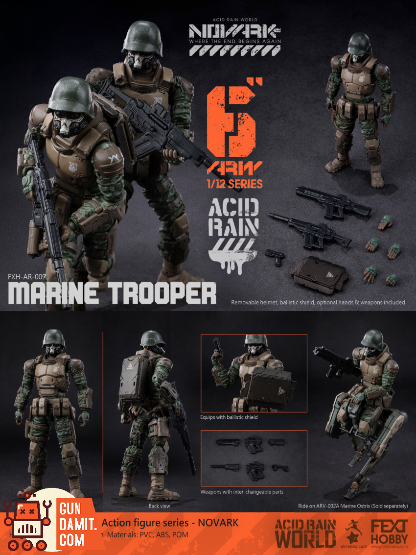 Fext Hobby 1/12 FXH-AR-007 & FXH-AR-008 & FXH-AR-009 Acid Rain Novark Marine Trooper & Bob & Jack Set of 3 - View 13 Fext Hobby 1/12 FXH-AR-007 & FXH-AR-008 & FXH-AR-009 Acid Rain Novark Marine Trooper & Bob & Jack Set of 3 - View 13