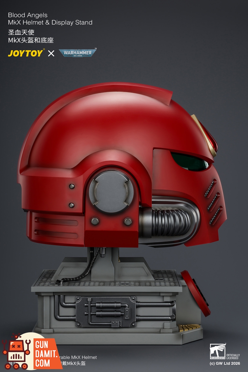 JoyToy JT04919 1/1 Warhammer 40K Blood Angels MkX Helmet & Display Stand - View 4 JoyToy JT04919 1/1 Warhammer 40K Blood Angels MkX Helmet & Display Stand - View 4