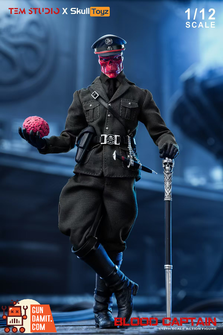 Tem Studio X Skull Toyz 1/12 TEMS007B Red Skull Blood Captain Johann Schmidt Black Uniform Version - View 4 Tem Studio X Skull Toyz 1/12 TEMS007B Red Skull Blood Captain Johann Schmidt Black Uniform Version - View 4