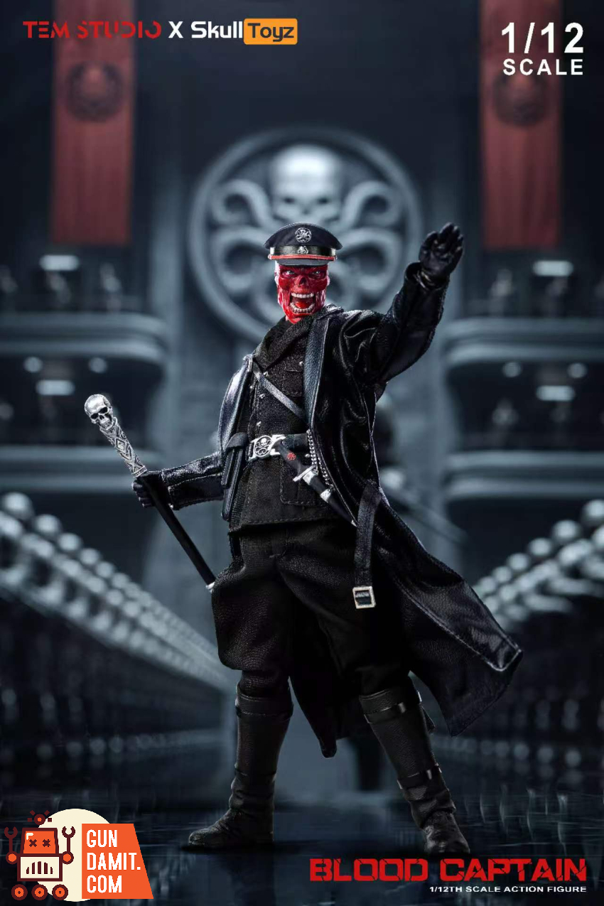 Tem Studio X Skull Toyz 1/12 TEMS007B Red Skull Blood Captain Johann Schmidt Black Uniform Version - View 1 Tem Studio X Skull Toyz 1/12 TEMS007B Red Skull Blood Captain Johann Schmidt Black Uniform Version - View 1