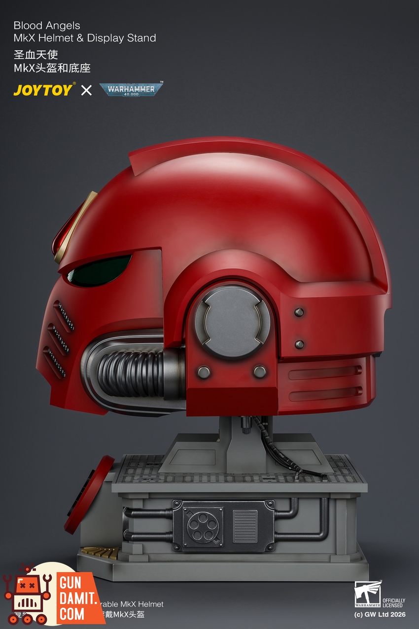 JoyToy JT04919 1/1 Warhammer 40K Blood Angels MkX Helmet & Display Stand - View 5 JoyToy JT04919 1/1 Warhammer 40K Blood Angels MkX Helmet & Display Stand - View 5