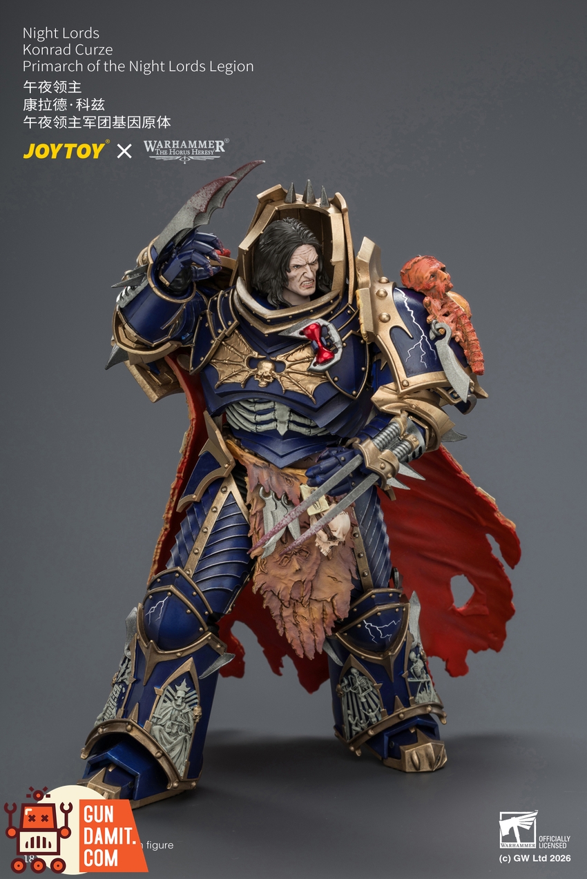 JoyToy JT04674 1/18 Warhammer The Horus Heresy Night Lords Konrad Curze Primarch of the Night Lords Legion - View 1 JoyToy JT04674 1/18 Warhammer The Horus Heresy Night Lords Konrad Curze Primarch of the Night Lords Legion - View 1