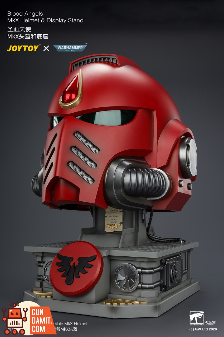 JoyToy JT04919 1/1 Warhammer 40K Blood Angels MkX Helmet & Display Stand - View 28 JoyToy JT04919 1/1 Warhammer 40K Blood Angels MkX Helmet & Display Stand - View 28