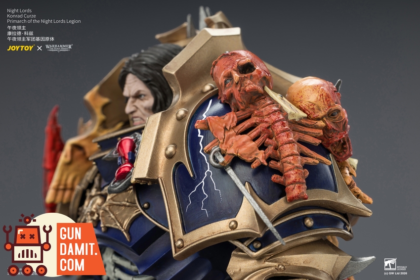 JoyToy JT04674 1/18 Warhammer The Horus Heresy Night Lords Konrad Curze Primarch of the Night Lords Legion - View 24 JoyToy JT04674 1/18 Warhammer The Horus Heresy Night Lords Konrad Curze Primarch of the Night Lords Legion - View 24