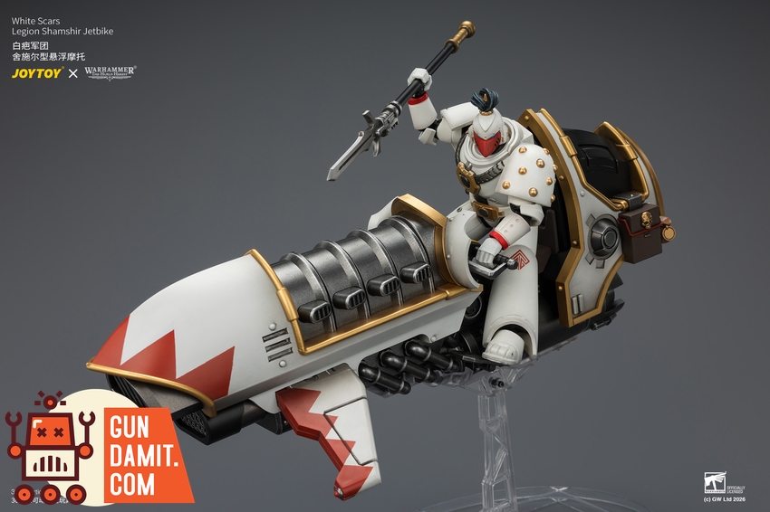 JoyToy JT04780 1/18 Warhammer The Horus Heresy White Scars Legion Shamshir Jetbike - View 6 JoyToy JT04780 1/18 Warhammer The Horus Heresy White Scars Legion Shamshir Jetbike - View 6
