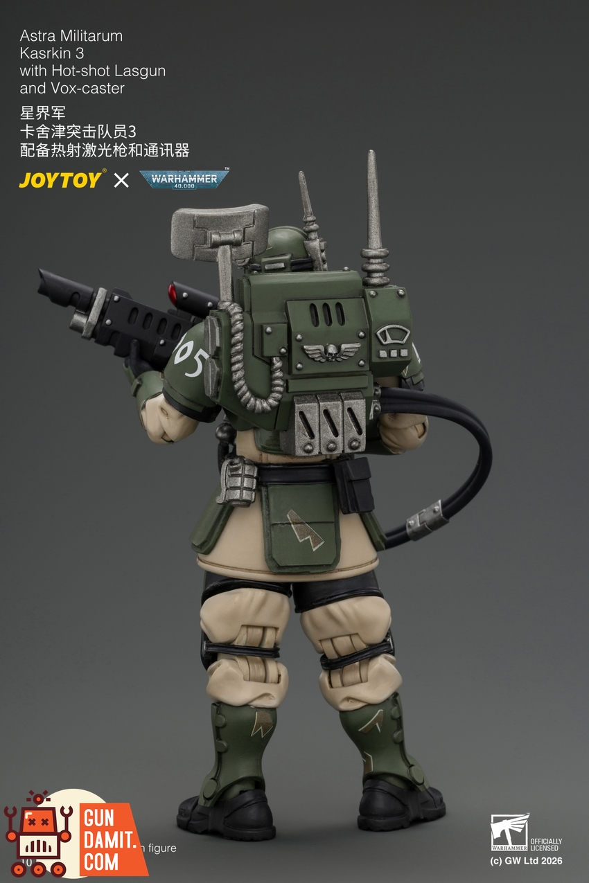JoyToy JT04957 1/18 Warhammer 40K Astra Militarum Kasrkin 3 with Hot-shot Lasgun and Vox-caster - View 3 JoyToy JT04957 1/18 Warhammer 40K Astra Militarum Kasrkin 3 with Hot-shot Lasgun and Vox-caster - View 3