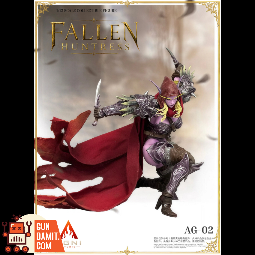 Agni Studio x French Bulldog 1/12 AG02+FR02 Fallen Huntress Head & Accessories Set Pink Skin Version - View 10 Agni Studio x French Bulldog 1/12 AG02+FR02 Fallen Huntress Head & Accessories Set Pink Skin Version - View 10