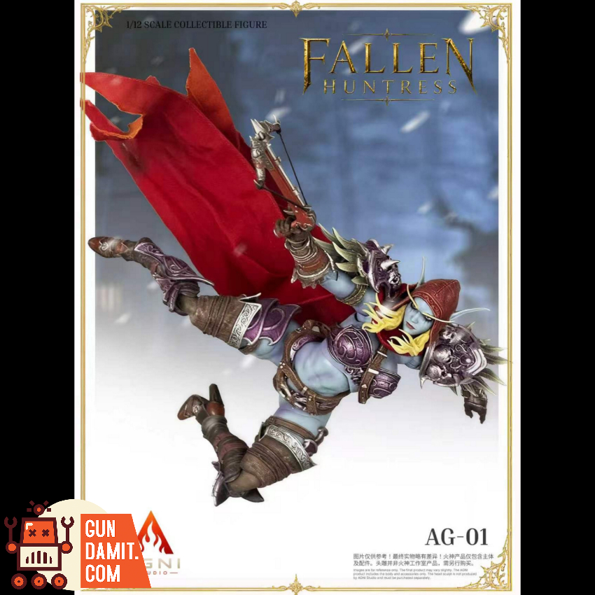 Agni Studio x French Bulldog 1/12 AG01+FR01 Fallen Huntress Head & Accessories Set Blue Skin Version - View 4 Agni Studio x French Bulldog 1/12 AG01+FR01 Fallen Huntress Head & Accessories Set Blue Skin Version - View 4
