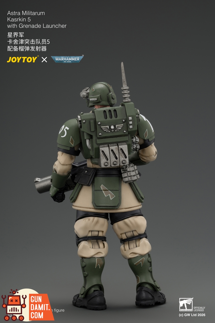JoyToy JT04971 1/18 Warhammer 40K Astra Militarum Kasrkin 5 with Grenade Launcher - View 3 JoyToy JT04971 1/18 Warhammer 40K Astra Militarum Kasrkin 5 with Grenade Launcher - View 3