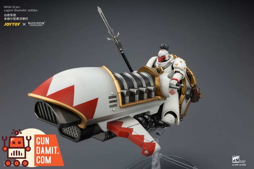 JoyToy JT04780 1/18 Warhammer The Horus Heresy White Scars Legion Shamshir Jetbike - View 3 JoyToy JT04780 1/18 Warhammer The Horus Heresy White Scars Legion Shamshir Jetbike - View 3
