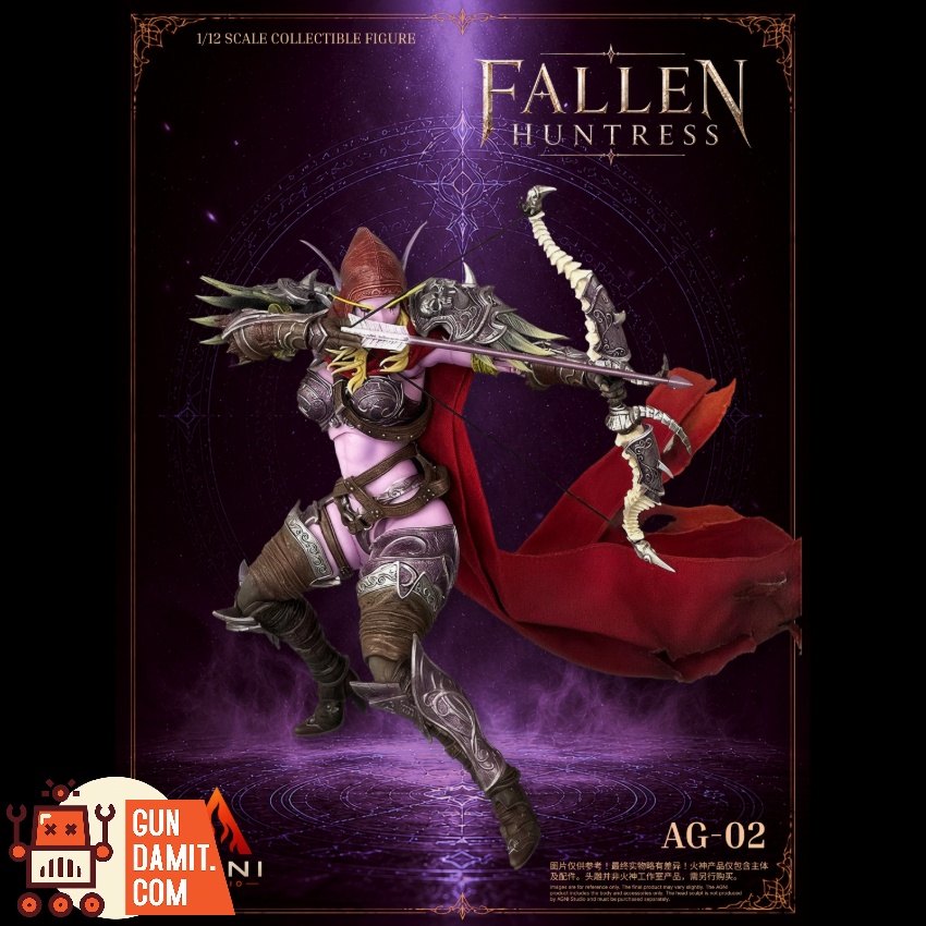 Agni Studio x French Bulldog 1/12 AG02+FR02 Fallen Huntress Head & Accessories Set Pink Skin Version - View 11 Agni Studio x French Bulldog 1/12 AG02+FR02 Fallen Huntress Head & Accessories Set Pink Skin Version - View 11