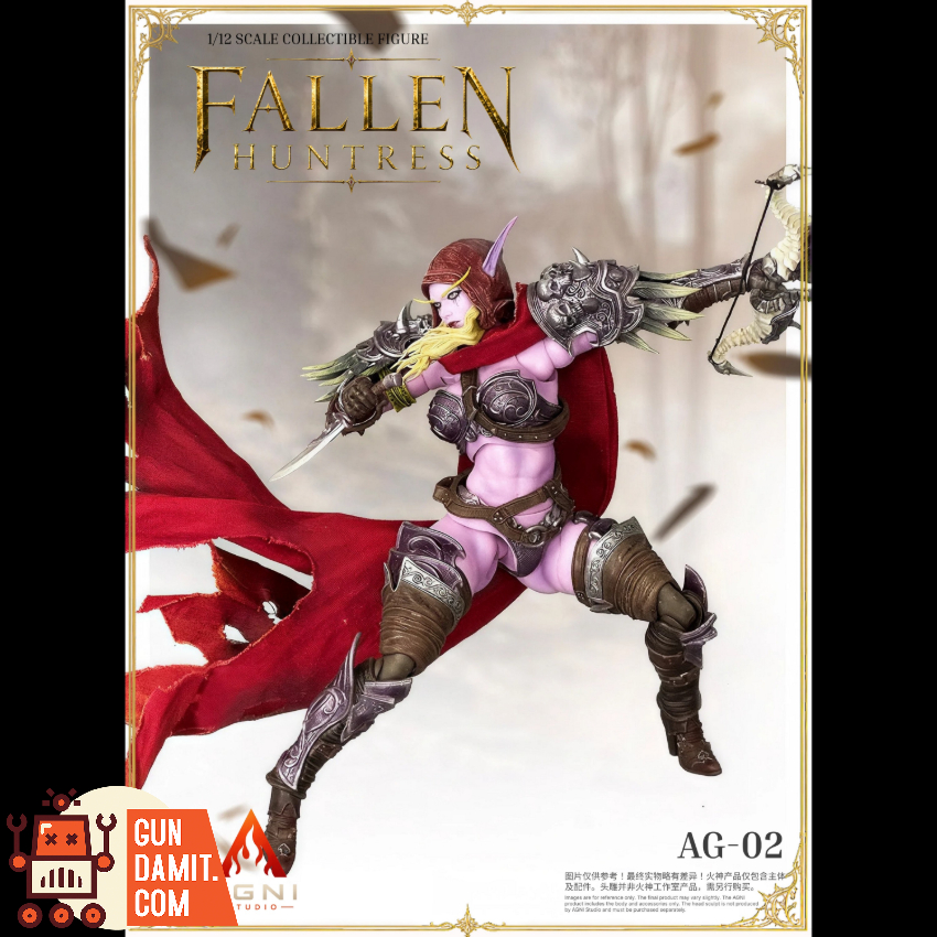Agni Studio x French Bulldog 1/12 AG02+FR02 Fallen Huntress Head & Accessories Set Pink Skin Version - View 8 Agni Studio x French Bulldog 1/12 AG02+FR02 Fallen Huntress Head & Accessories Set Pink Skin Version - View 8
