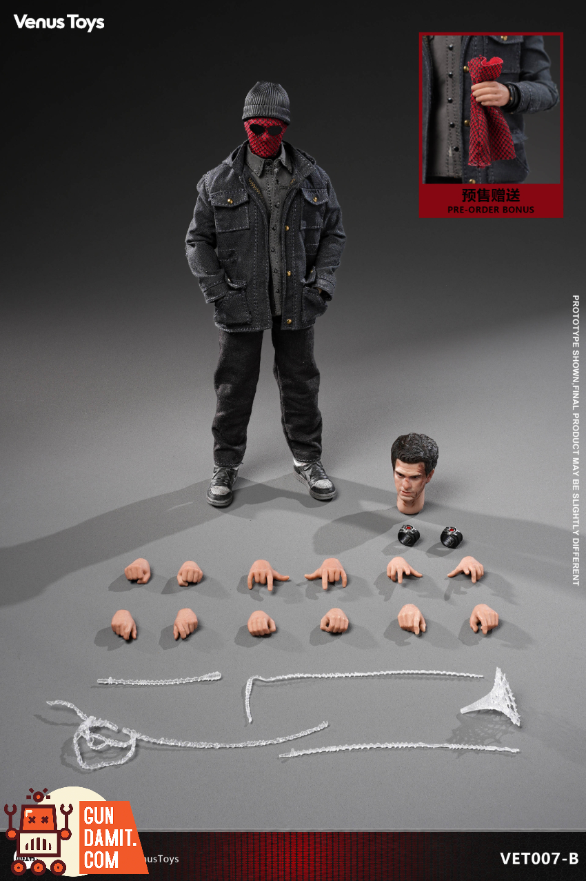 Venus Toys 1/12 VET007-B Night Vigilante Black Jacket Version - View 2 Venus Toys 1/12 VET007-B Night Vigilante Black Jacket Version - View 2