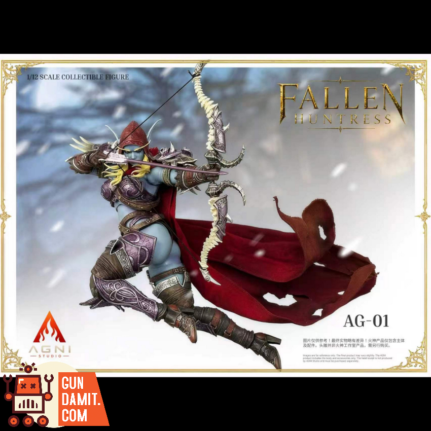 Agni Studio x French Bulldog 1/12 AG01+FR01 Fallen Huntress Head & Accessories Set Blue Skin Version - View 11 Agni Studio x French Bulldog 1/12 AG01+FR01 Fallen Huntress Head & Accessories Set Blue Skin Version - View 11