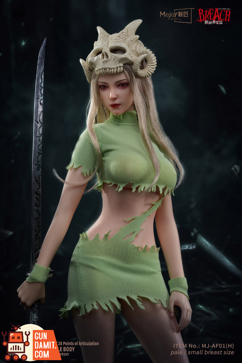 Mojoy 1/6 MJ-AF01H Slender Girlish Body with Head Sculpt Green Ver. - View 17 Mojoy 1/6 MJ-AF01H Slender Girlish Body with Head Sculpt Green Ver. - View 17